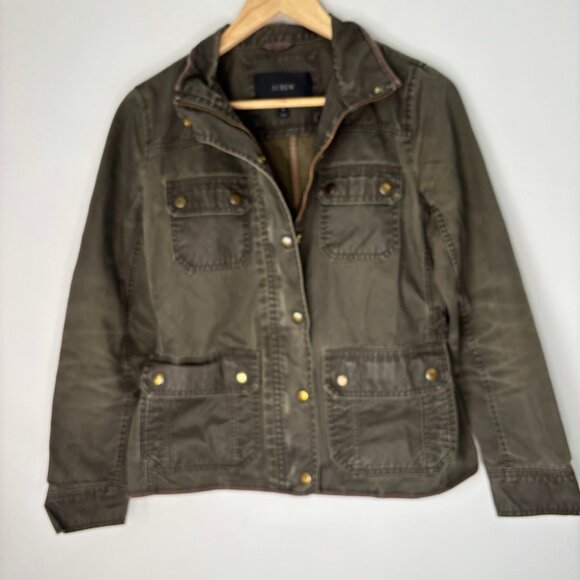 J. Crew Green Military Utility Grunge Jacket Women's Size Small D106 - Picture 1 of 16